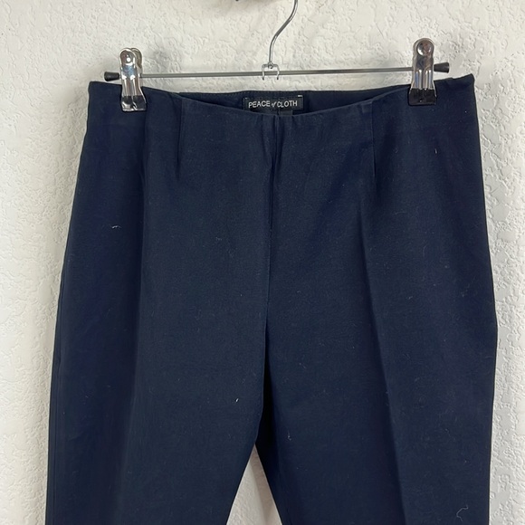 Peace of Cloth Lisa Side Zip Flat Front Back Slit Hem Trouser Pants - Picture 1 of 10